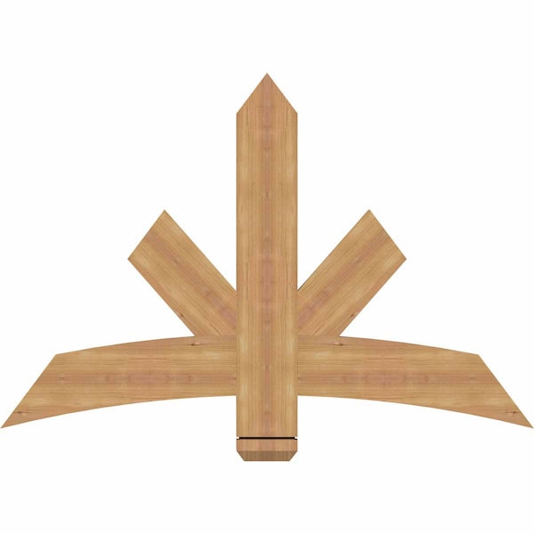 Ekena Millwork Alberta Smooth Timber Gable Bracket, Western Red Cedar, 48"W x 32"H x 1 1/2"D x 5 1/2"F, 16/12 Pitch GBW048X32X0206ALB00SWR - main